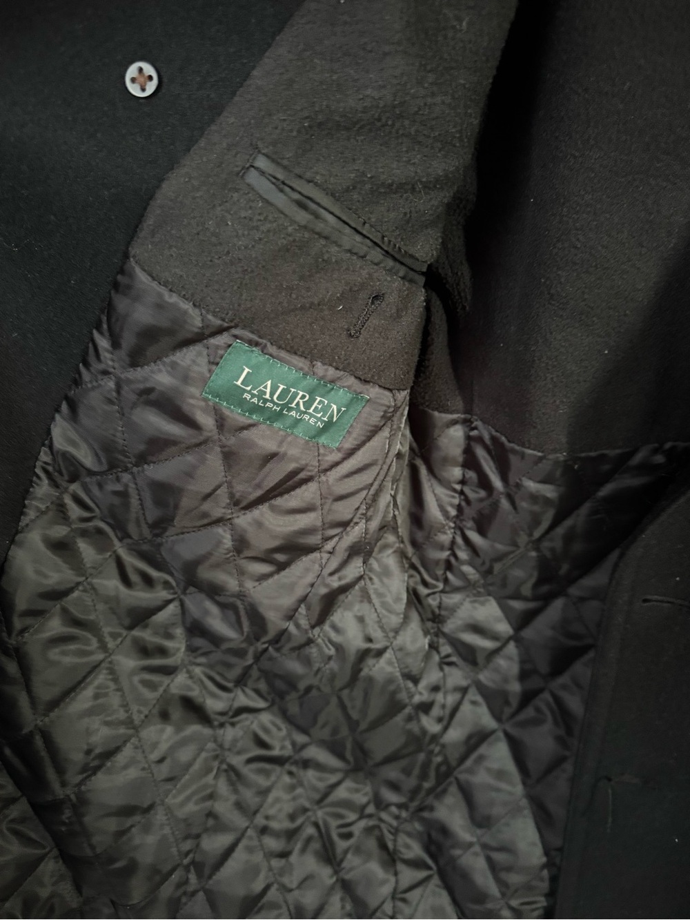 Ralph Lauren Black Wool Peacoat - Picture 2 of 4